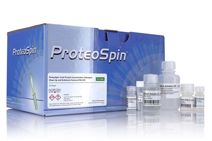 Norgen Biotek ProteoSpin™ Total Protein Concentration, Detergent Clean-Up and Endotoxin Removal Mini Kit